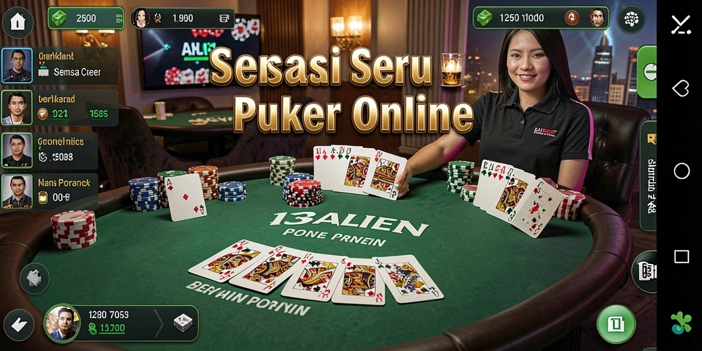 Tampilan menarik dari gameplay Poker di 138ALIEN.