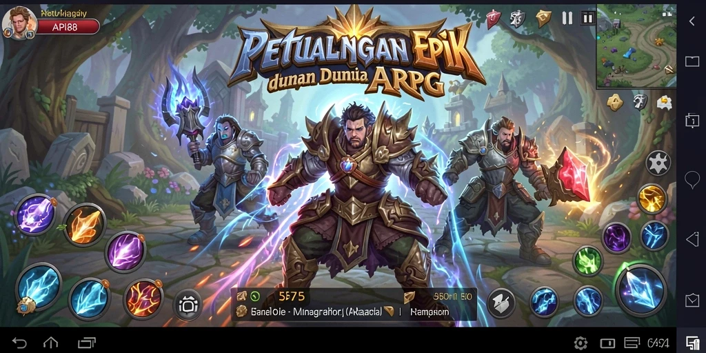 Tangkapan layar gameplay API88 menunjukkan pertempuran yang mendebarkan di dunia yang indah.