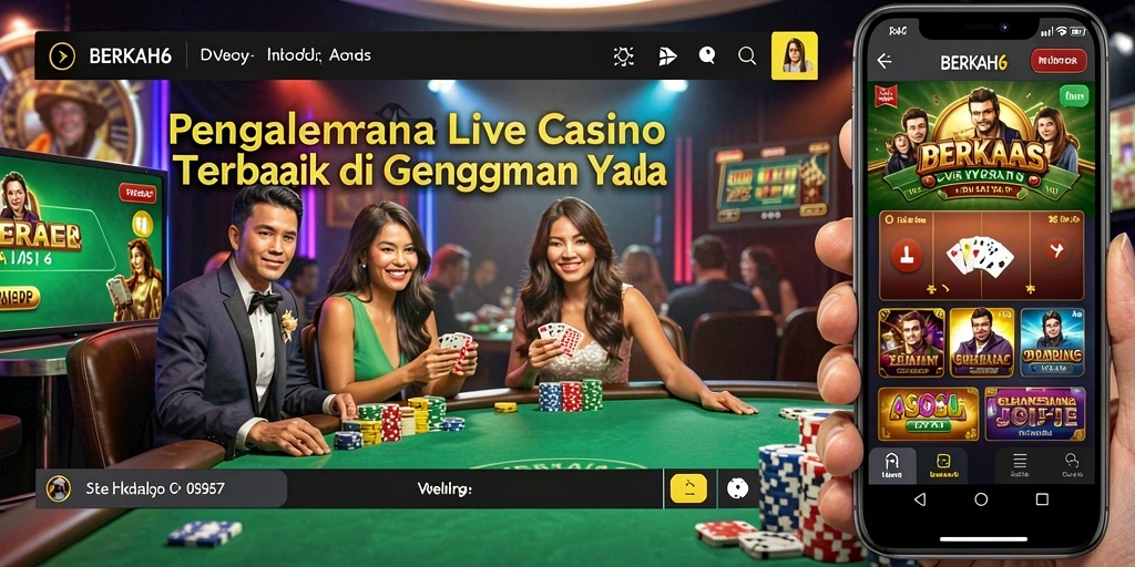 Tampilan gameplay langsung dari <strong>BERKAH6</strong>, menampilkan dealer dan pemain di meja kasino.