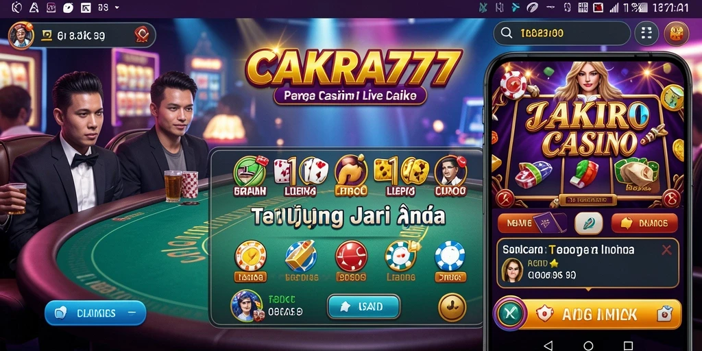 Tampilan gameplay CAKRA777 dengan dealer langsung yang interaktif dan menegangkan.