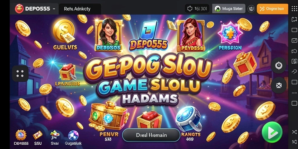 Tampilan menarik dari gameplay Slot di DEPO555.