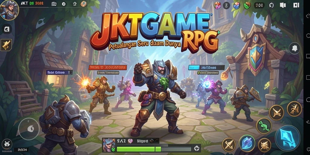 Tampilan gameplay JKTGAME dengan pertarungan yang intens dan karakter yang menawan.