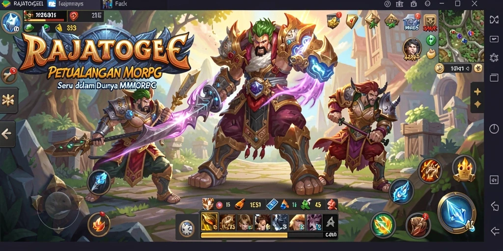 Tampilan gameplay <strong>RAJATOGEL</strong> yang memukau dalam petualangan MMORPG.