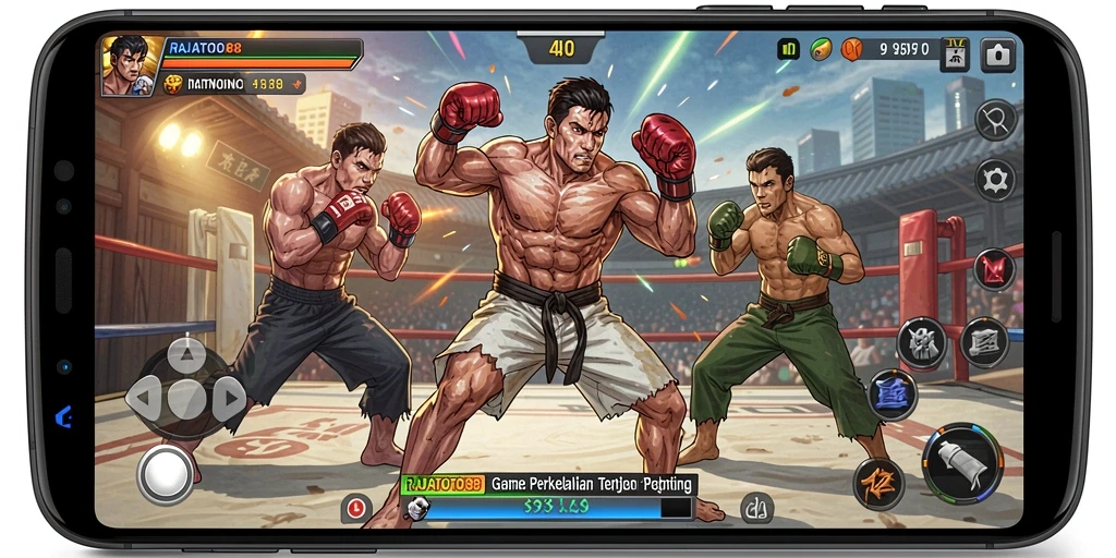 Tampilan seru dan mendebarkan dari gameplay RAJATOTO88.