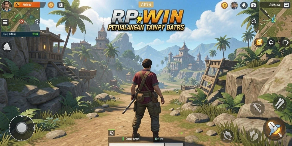 Tampilan menakjubkan dari gameplay RPWIN di dunia terbuka.