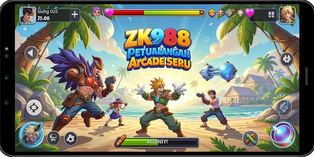 Tampilan gameplay seru dalam ZK988 dengan aksi Arcade yang memukau.